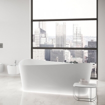 Novellini Infinitive Ванна отдельностоящая 170х75х70см,, с донным клапаном click-clack, novotech, цвет: белый матовый