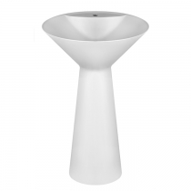 Gessi Cono Раковина 46х90 см, 1 отв., напольная, Cristalplant, без перелива, слив в стену, с сифоном, цвет: матовый белый