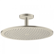 Axor ShowerSolutions Верхний душ, &amp;Oslash; 350мм, 1jet, с держателем 100мм, потолочный монтаж, &amp;frac12;&amp;rsquo;, цвет: шлифованный никель