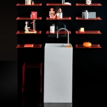 Laufen Kartell Раковина 37.5х43.5х90 см, 1 отв., напольная, без перелива, покрытие LLC, цвет: белый