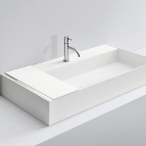 NOORTH milldue edition Раковина 90.4х47.2х12 см, 1 отв., накладная, цвет: белый