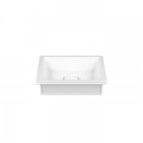 Gessi Eleganza Раковина 56х42 см, без отв., накладная/встраиваемая, без перелива, цвет: белый
