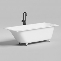 Salini Orlanda Plus Встраиваемая ванна 190х100х60cм, прямоуг. чаша, S-Stone, цвет: белый матовый