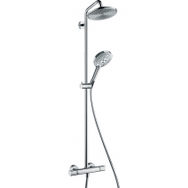 Hansgrohe Raindance Select S Душевой комплект: смеситель термостатический, верхний душ, ручной душ, штанга для душа, цвет: хром