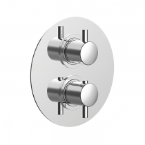 Cisal Less New Смеситель для душа, встраиваемый, термостатический, с переключателем на 3 положения, внешняя часть, цвет: хром