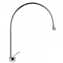 Gessi Goccia Смеситель для раковины на 1 отверстие, излив 387мм R=197, с фиксированным носиком, цвет: хром