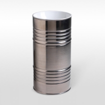 Kerasan Artwork Раковина 45х90 см, без отв., свободностоящая &amp;amp;quot;BARREL&amp;amp;quot;, слив в стену, цвет: белый / платина