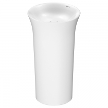 Duravit White Tulip Раковина напольная &amp;Oslash;50х h90см., без перелива, без отв., WonderGliss, сифон, слив в стену, цвет: белый	