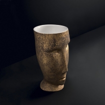 Kerasan Artwork Раковина 45х51х94.5 см, без отв., свободностоящая &amp;amp;quot;MOLOCO&amp;amp;quot;, слив в стену, цвет: белый/античное золото