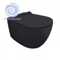 Simas Vignoni Унитаз подвесной 56х36,5см., безободковый, смыв TORNADO (green vertigo), цвет: antracite matt