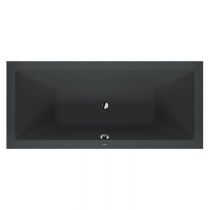 Duravit Vitrium Ванна встраиваемая 180x80cм, с ножками, с2 наклонами для спины, прямоугольная, цвет: темно-серый матовый