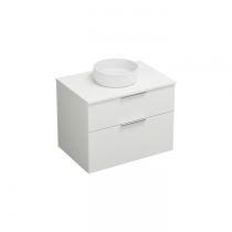 Burgbad Eqio Комплект мебели 80х55х60 см, с керамич. умывальником круглым по центру, цвет белый, без отв под смеситель, ручки GO252, цвет мебели F2009