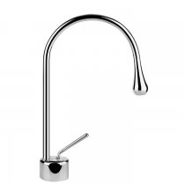 Gessi Goccia Смеситель для раковины на 1 отверстие, излив 174мм R=90, с фиксированным носиком,  цвет: хром