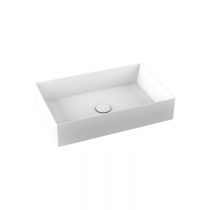 Azzurra Elegance Squared Раковина накладная, 60x38xH12,5 см, без отв., без перелива, цвет: Bianco lucido