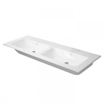 Duravit ME by Starck Двойная раковина 130x49см, встраиваемая сверху, без отв., цвет: белый