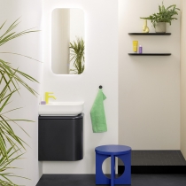 Burgbad B.ME Комплект мебели 50х34х64см., DX, подвесной, 1 дверца, c раковиной, с 1 отв., цвет: Anthrazit матовый