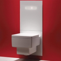 TECElux Комплект для установки унитаза-биде GEBERIT Aquaclean Sela, с верхней панелью 430&amp;times;555&amp;times;16 мм, с механическим блоком управления стекло, цвет: белый/