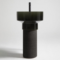 ANTONIO LUPI Borghi Раковина накладная с пьедесталом &amp;Oslash;50х90 см, Cristalmood, с донным клапаном, цвет Oleo