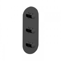 Cisal Slim Смеситель для ванны, термостатический, с переключателем на 2 потока, цвет: черный матовый