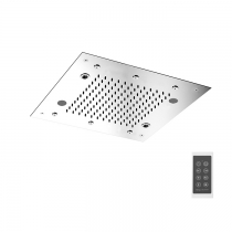 Carlo Frattini Wellness Верхний душ Harmonia 500x500 мм., встраиваемый, 2 режима: дождь, 6 форсунок; Bluetooth, хромотерапия LED, цвет: хром