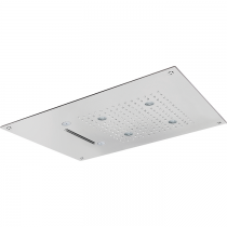 CISAL Zen Shower Встраеваемый верхний душ 55х40 см,3 типа струи,хромотерапия,выключатель,трансформатор, цвет: полированная нержавеющая сталь 