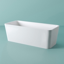 Artceram Square Ванна отдельностоящая, 180х80хh60см, с переливом и слив.крышкой, Livingtec, цвет: белый глянцевый