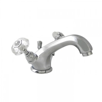 Nicolazzi Teide Смеситель для раковины с донным клапаном, ручки Crystal handle, цвет: хром 