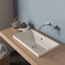 Globo Stockholm Раковина 55х34 см, без отв., цвет: белый