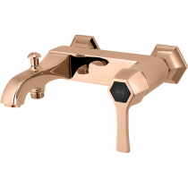 CISAL Cherie Смеситель для ванны однорычажный, без душевого комплекта, цвет: розовое золото/черный
