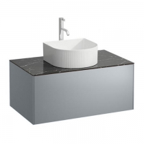 Laufen Sonar Тубма под раковину, 77.5х45.5х34см, 1 ящик, с отверстием в центре, с отверстием под смеситель, совместим с раковинами-чашами 812340, 812341, 812342, 812343, титан/черный мрамор