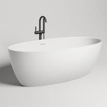 Salini Alda Ванна отдельностоящая 160х70х57.5см, донный клапан, сифон, слив-перелив, S-Stone, цвет: белый матовый