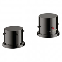 Axor Starck Смеситель на борт ванны, на 2 отв., термостатический, цвет: полированный черный хром