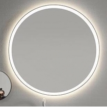 Burgbad Lin20 Зеркало &amp;Oslash;95х2.5см., LED подсветка, 5700K, выключатель, подогрев