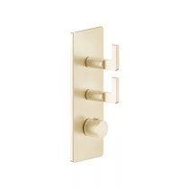 Gessi Inciso Смеситель для душа, термостатический, встраиваемый, резьба 3/4&amp;amp;quot;, внешняя часть, цвет: золото