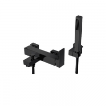 Gattoni Kubik Смеситель для ванны/душа, встраиваемый, с ручной лейкой, цвет: черный матовый