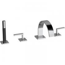 CISAL Wave Смеситель на борт ванны на 4 отверстия,излив 228 мм, цвет: хром