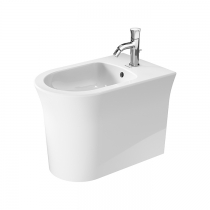Duravit White Tulip Биде напольное 37x58х42 см, с переливом, с 1 отв., WonderGliss, цвет: белый