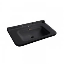 Kerasan Waldorf Раковина 100х55 см, 1 отв., керамическая, цвет: черный/хром