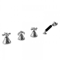 Stella Roma Смеситель на борт ванны на 4 отверстия 3256TR/308 без излива, цвет: хром