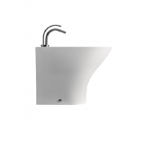 Kerasan Aquatech Биде напольное 55.5х35.5см, 1 отв., в комплекте с крепежом WB5N, цвет: белый