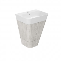 Azzurra Build Тумба напольная 59х47х85см, с 1 ящиком, с раковиной, цвет: Olmo bianco