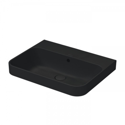 Duravit Happy D.2 Plus Раковина накладная, 60х46см., без отв., выпуск с керамической крышкой, цвет: Anthracite matt