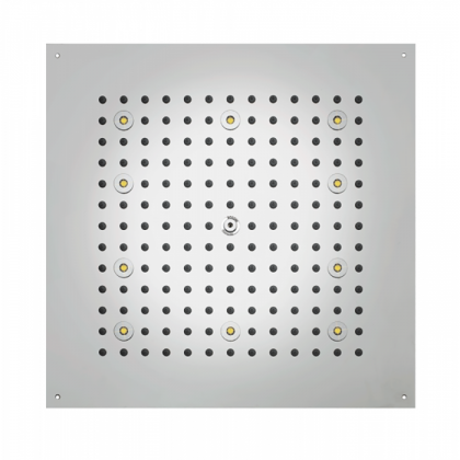 BOSSINI DREAM-CUBE Верхний душ 470 x 470 мм, с 8 LED  RGB, блок питания/управления, Cromoterapia, гибкая подводка, цвет: хром