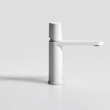 ANTONIO LUPI INDIGO Смеситель для раковины на 1 отверстие, излив 165 мм., цвет: белый матовый