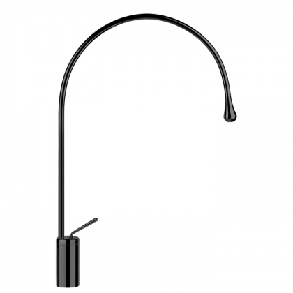 Gessi Goccia Смеситель для раковины на 1 отверстие, высокий, излив 387мм R=197, цвет: black XL