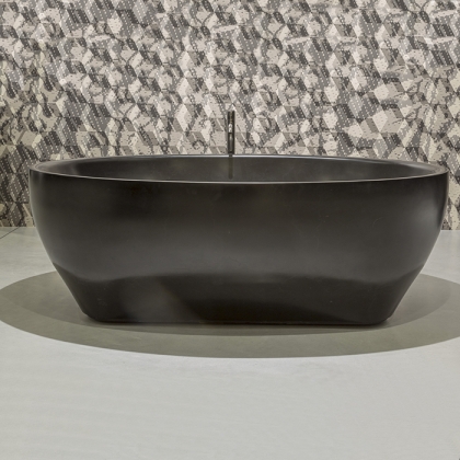 Antonio Lupi Solidea Ванна отдельностоящая 210х130х50 см из натурального камня, цвет: Nero Marquinia