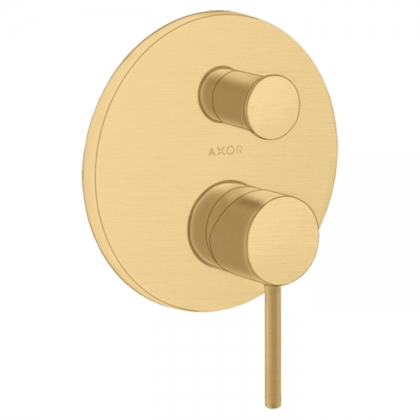 Axor Starck Смеситель для ванны, встраиваемый, с переключателем на 2 потока, цвет: шлифованное золото