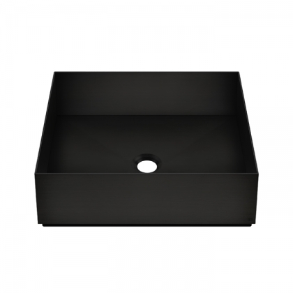 GESSI 316 Раковина 40x40 см., для установки на столешницу, без перелива, нержавеющая сталь, цвет: Black XL