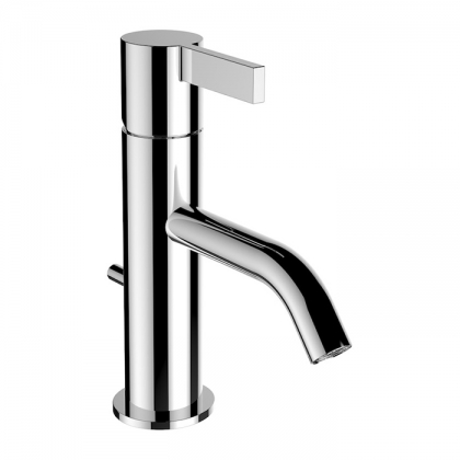 Laufen Kartell Смеситель для раковины, на 1 отв., без донного клапана, излив 115мм, цвет: нержавеющая сталь (PVD)