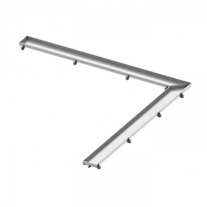 TECE Решетка угловая &amp;amp;quot;plate&amp;amp;quot; , 1200x1200 мм ,нержавеющая сталь, полированная